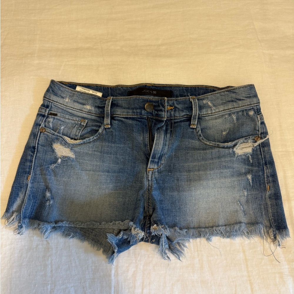 Joe's Jeans Blue Distressed Jean Shorts